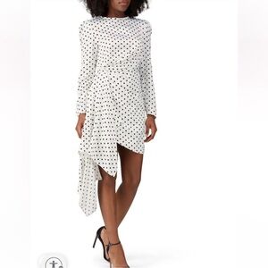 Polka Dot Asymmetrical Dress